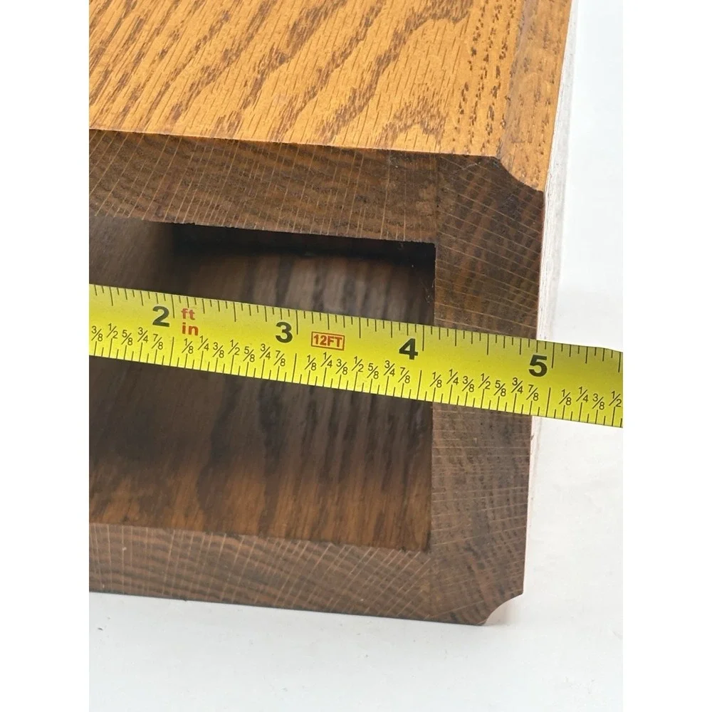 Vintage Oak Wood Tissue Box Dispenser Cover